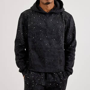 Sudaderas con Pedrería, Fabricante OEM, Sudadera de Felpa de Algodón con Diseño de Piedras Brillantes, Personalización de Marca Disponible - Product Image 1