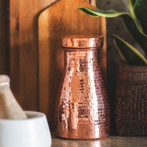 Botella de Agua Ayurvédica Personalizada, Moderna, de Cobre Puro para Beber Directamente y Hervir Agua, para el Regreso a Clases - Product Image 2