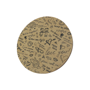 Posavasos Redondo de Madera con Imán y Palabras de Amor, Regalo de Boda - Product Image 2