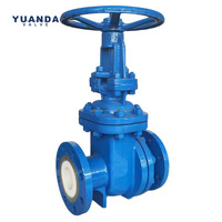 Vanne à opercule à tige non montante Z45X en fonte, revêtement bleu, siège élastique, conception à corps central flangé