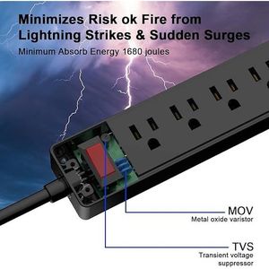 Multipresa Yintar con Protezione da Sovratensione e Cavo di Prolunga - Categoria: Dispositivi di Protezione da Sovratensione - Product Image 3
