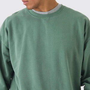 <b>Back</b> Print DTG Custom Logo Sweatshirts Men Wholesale Custom logo 350 Gsm Heavyweight High Quality Crewneck Men's Sweatshirts - Product Image 5
