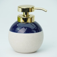 Distributeur de savon en résine écologique, bouteille ronde, accessoire pour ensembles de salle de bain à domicile et en hôtel