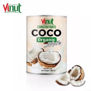 Lata de 200 ml de Crema de Coco Orgánica VINUT Esterilizada con 19% de Grasa para Cocinar, de Nam Viet F&B Vietnam, 12 Meses de Duración - Product Image 1