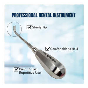 Elevador dental manual, separador de coronas, espaciador, punta curva de 90 grados, acero inoxidable, instrumento hueco para extracción dental - Product Image 2