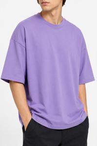 Camiseta de algodón lisa de 260 g para hombre, de cuello redondo, manga corta, estilo casual, color liso, ecológica, de moda, talla grande - Product Image 5