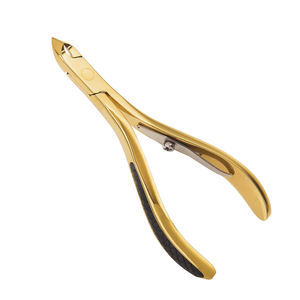 Cortauñas de Titanio Color Dorado, Acero Inoxidable con Acabado Espejo, para Manicura, con Resorte - Product Image 2