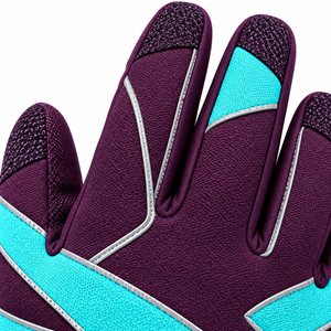Gants de sport BFIT à doigts entiers, violet turquoise, antidérapants, respirants, avec sangle de poignet réglable, unisexe - Product Image 3