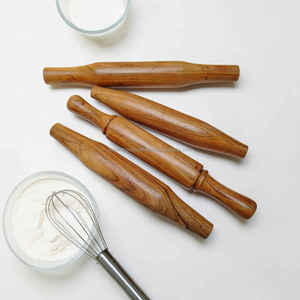 Rodillo de madera de acacia hecho a mano, rodillo de masa de madera duradero para hornear y uso en la cocina al mejor precio - Product Image 2
