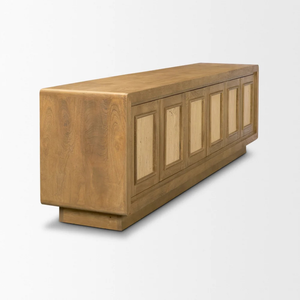 Moderno Mueble para TV de Madera Sólida con Puertas Planas para Almacenamiento en Sala de Estar, Compatible con Televisores de 65 Pulgadas o Más - Product Image 2
