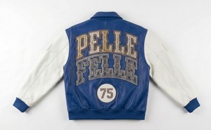 Custom <b>Men</b> Premium Real Cowhide Leather <b>Varsity</b> <b>Jacket</b> Rhinestone Letterman <b>Jacket</b> Streetwear Embroidery <b>Varsity</b> <b>Bomber</b> <b>Jacket</b> - Product Image 2