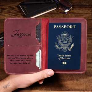 Exotic Look Genuine Leather Eco-Friendly Unisex Passport Holder Travel <b>Wallet</b> Custom Logo <b>RFID</b> <b>Blocking</b> Cover Case Slim PTH-0133 - Product Image 2