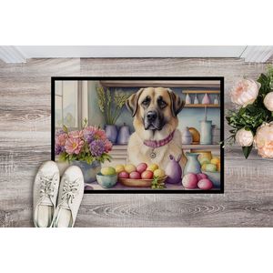 Nouveau extérieur et intérieur 18H X 27W paillasson Pâques Anatolian Shepherd Dog Decor antidérapant et lavable Low Pile Front Door Rug - Product Image 2
