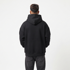 Men's Loose Fit Oversized Boxy Hoodie 100% Polyester Fleece Heavy Weight Embroidered Rhinestone Eco-Friendly Winter Streetwear - Product Image 2