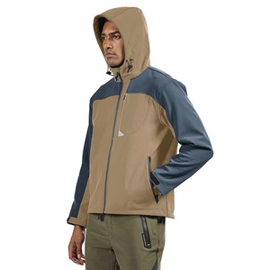 Chaqueta Softshell Personalizada para Hombre, Dos Tonos, Impermeable, con Capucha y Cuello Alto, Transpirable, para Senderismo y Montaña, Cortavientos - Product Image 2