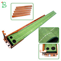 Tapis d'entraînement de golf en gros pour usine, ensemble de putters de golf, mini-tapis de golf avec trous, putters et balles pour intérieur et extérieur