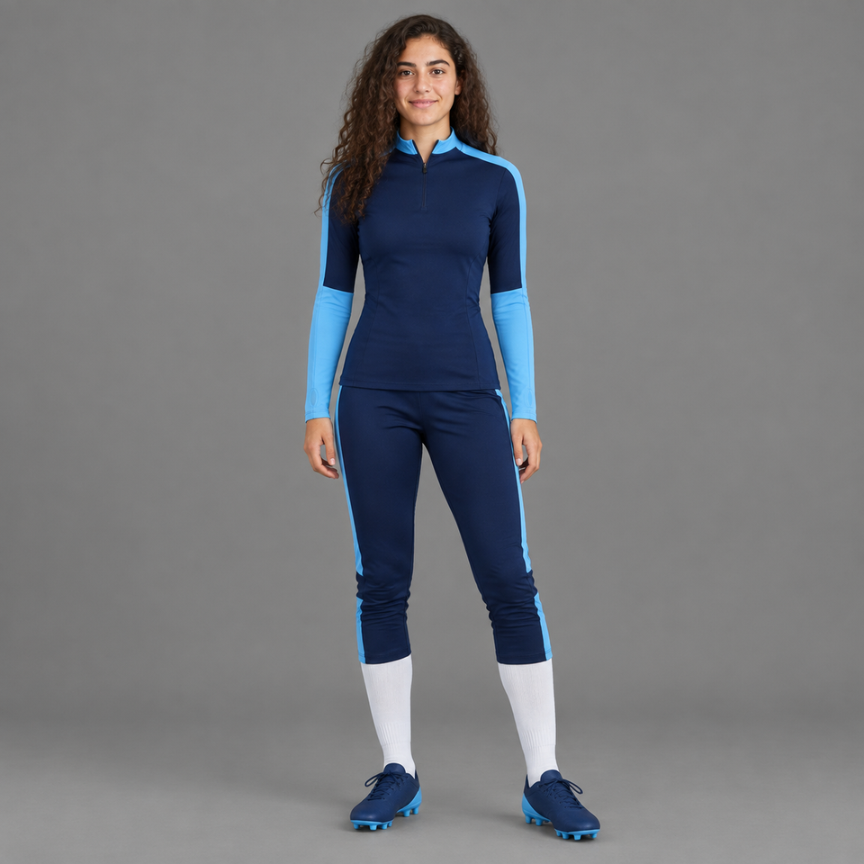 Training Design Methods One Piece Custom 2728 AW Women Soccer Training Suit Long Sleeve Pants ...