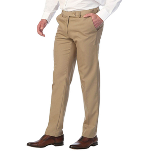 Nouveau pantalon décontracté en toile tendance pour homme, respirant, écologique, 100 % coton, impression personnalisée, couleur kaki unie - Product Image 5
