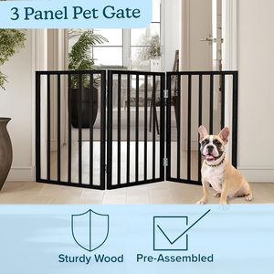 Cancelletto per Animali Domestici Pieghevole a 3 Pannelli da Interno 54x24 Pollici, Recinzione per Cani per Scale, Corridoi o Porte - Product Image 3