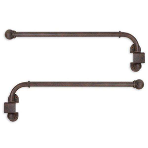 Tringle à rideau pivotante en fer massif forgé à la main, longueur personnalisable - Chaman India - Product Image 1