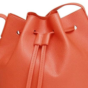 Elegant <b>Women's</b> Leather <b>Bucket</b> <b>Bag</b> Printed Fashion Crossbody Shoulder Handbag With Drawstring <b>For</b> Daily Use & Travel Shopping - Product Image 6