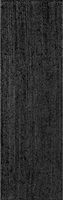 Modern Black Jute Hall Runner Woven Boho Area Carpet For Indoor Home Decor