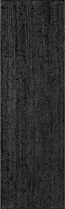 Modern Black Jute Hall Runner Woven <b>Boho</b> Area Carpet For Indoor Home Decor - Product Image 2