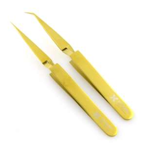 KOUNAIN Versatile Shaped <b>Tweezers</b> for Eyelash Extensions Stainless Steel Nano Fiber Tips Precision Designed - Product Image 1