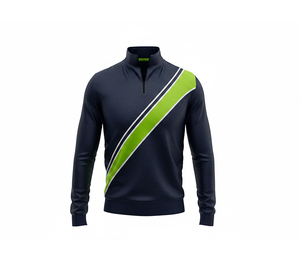 เสื้อแจ็คเก็ตสตรีทแวร์แบบซิปครึ่งตัว แฟชั่นทันสมัย สำหรับผู้ชาย ผู้หญิง และวัยรุ่น ชุดกีฬา แห้งเร็ว เสื้อทีมแบบสวมหัว แห้งเร็ว ซิปครึ่งตัว - Product Image 1