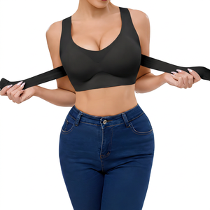 เสื้อชั้นในกีฬาไร้ตะเข็บแบบ U-NECK สำหรับผู้หญิง รองรับแรงกระแทกสูง เหมาะสำหรับโยคะ สีพื้น ผลิตจากผ้าสแปนเด็กซ์/ไนลอน - Product Image 6