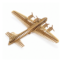 Kit de Modélisme en Bois Boeing B-17 Flying Fortress Fait Main, Découpé au Laser, Puzzle d'Avion DIY pour Collectionneurs d'Aviation et Décoration Intérieure