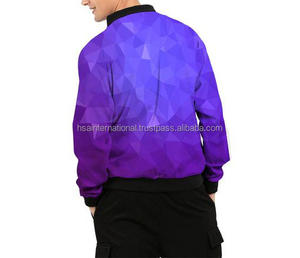 Blousons bombardiers pour hommes personnalisés, chauds pour l'hiver, avec impression par sublimation et style Hip Hop décontracté et col montant, vente en gros - Product Image 3