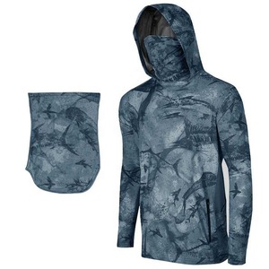 Sudadera con Capucha de Manga Larga, Diseño Moderno, Logotipo Frontal con Transferencia Térmica, Impermeable, UPF 50, Transpirable, para Adultos, Pesca, Escalada, Caza - Product Image 1