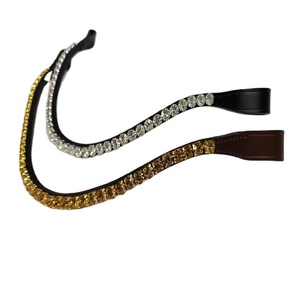 BROWBANDS CABALLO DE PIEL Y PROTECTOR DE BARBILLA CADENA DE CRISTAL SWAROVSKI D DLEATHER BROWBANDS CABALLO MASH Y TELA POLAR CHIN - Product Image 1