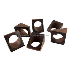 Handmade <b>wooden</b> napkin ring set for <b>rustic</b> <b>dining</b> <b>table</b> decoration perfect for weddings parties events gatherings dinners - Product Image 6