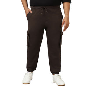 Pantalon de jogging ample en coton avec logo personnalisé, poches cargo surdimensionnées, taille élastique, unisexe. - Product Image 3
