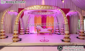 Mandap de mariage en fibre de cristal Fusion, professionnel, léger, taille personnalisée, décoration de mariage de luxe - Product Image 6