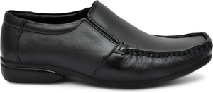 Chaussures mocassins en cuir véritable noir, souples, couleur unie, confortables, à enfiler, décontractées, formelles, pour le bureau, toutes saisons - Product Image 6
