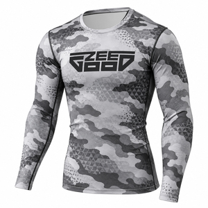 Custom Jiu jitsu <b>Rash</b> <b>Guards</b> <b>Bjj</b> Surfing Diving Rashguard Custom Design Sublimation Printed Camo <b>Rash</b> <b>Guard</b> Compression Shirts - Product Image 1