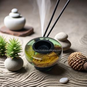 Quemador de incienso de madera de resina epoxi de Oriente Medio religioso Bakhoor Mubkhar aromático regalo corporativo para difusor de Ramadán - Product Image 3
