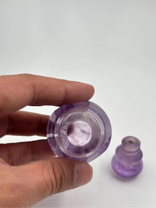 Natural Amethyst Crystal Bottle | Hand Carved Gemstone Vessel for Collectors & Luxury Display - Product Image 4