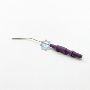 Tubo de succión ENT de acero inoxidable Zoellner con mango morado, instrumento quirúrgico manual de clase I - Product Image 1