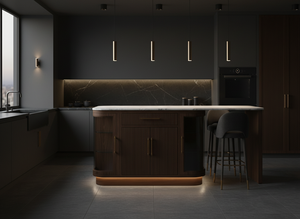 Mueble de Cocina Tipo Isla con Sillas de Bar Doradas Ajustables, Muebles para el Hogar de Calidad de Exportación Hechos a Mano, Venta al Por Mayor - Product Image 3