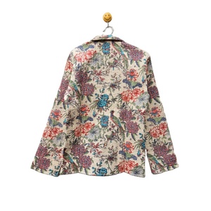 Blazer matelassé en coton vintage fait main, patchwork indien, unisexe, vêtement d'extérieur écologique, réversible, style bohème chic, design unique à rayures - Product Image 6