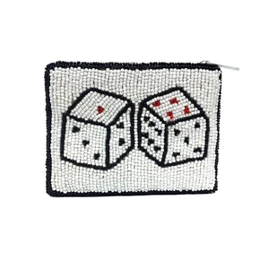 Beaded Embroidery Gold & Red Mint Color Leaf Coin Pouch Stylish Fancy Designer Premium For Girl by MD HANDICRAFTS - Product Image 1