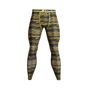 Leggings de sport haute visibilité Cosh Sports pour hommes et femmes, couleur vert néon, leggings de course personnalisés par sublimation, vêtements de fitness pour l'entraînement - Product Image 4
