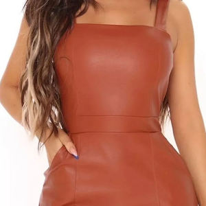 Robe longue en cuir véritable pour femme, style corset, sexy, fétichiste, pour soirée et club, vente en gros, fabricant, robe en cuir de haute qualité - Product Image 5