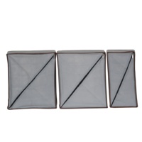 MA30 Plateaux de rangement écologiques et durables en tissu personnalisé Organisateur pliable à 3 compartiments pour garde-robe de salon Couleur personnalisée OEM