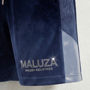 กางเกงขาสั้นลำลองแบบยูนิเซ็กซ์ ผ้ากำมะหยี่ สไตล์คนเมือง เอวยางยืด เป็นมิตรกับสิ่งแวดล้อม แห้งเร็ว ระบายอากาศได้ดี ผลิตจากโพลีเอสเตอร์/คอตตอน แฟชั่นฤดูร้อน กางเกงขาสั้น Maluza - Product Image 5