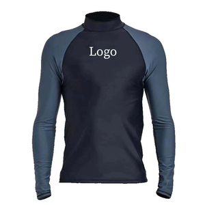 Maillot de bain homme en polyester et élasthanne 220g, anti-bactérien, respirant, UPF50, manches longues, personnalisé, OEM, vente en gros - Product Image 2
